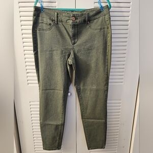 Maurices Olive Green Skinny Jeans - Size 16W